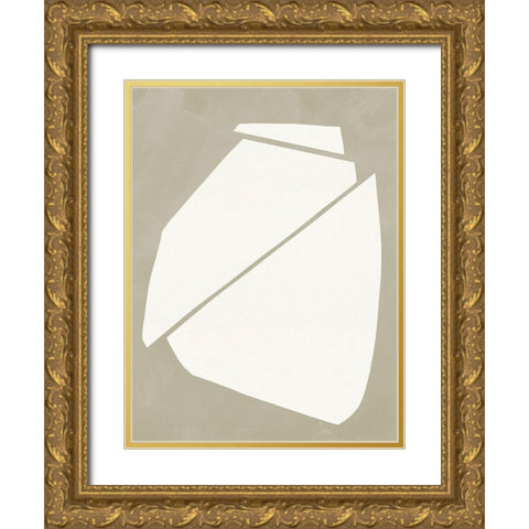 Neutral Wedge II Gold Ornate Wood Framed Art Print with Double Matting by Green, Jacob