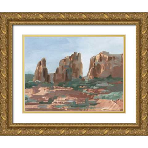 Western Rock Formation II Gold Ornate Wood Framed Art Print with Double Matting by Harper, Ethan