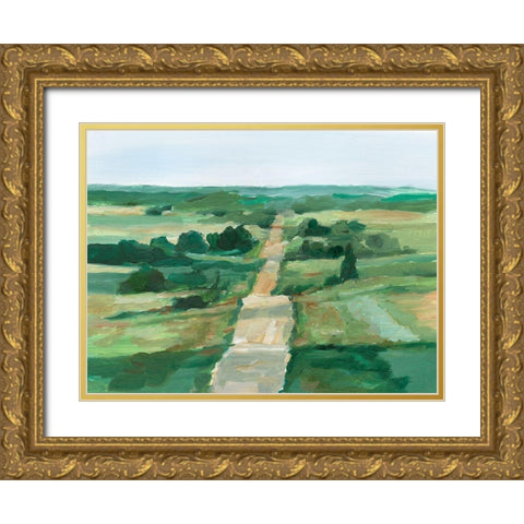 Rural Route II Gold Ornate Wood Framed Art Print with Double Matting by Harper, Ethan