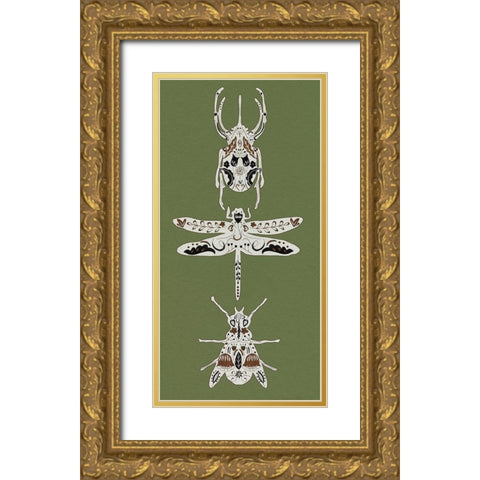 Flying Garden I Gold Ornate Wood Framed Art Print with Double Matting by Wang, Melissa