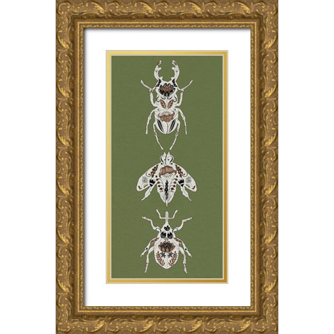 Flying Garden II Gold Ornate Wood Framed Art Print with Double Matting by Wang, Melissa
