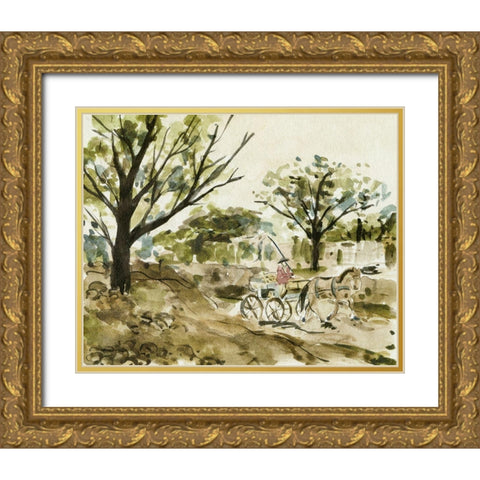 Late Autumn II Gold Ornate Wood Framed Art Print with Double Matting by Wang, Melissa