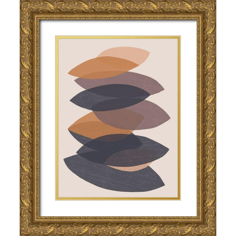 Paper Stack II Gold Ornate Wood Framed Art Print with Double Matting by Vess, June Erica