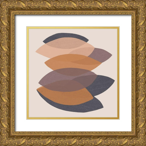 Paper Stack IV Gold Ornate Wood Framed Art Print with Double Matting by Vess, June Erica