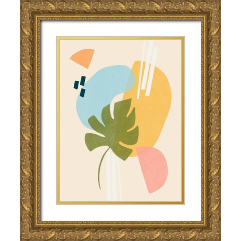 Memphis Symphony II Gold Ornate Wood Framed Art Print with Double Matting by Vess, June Erica