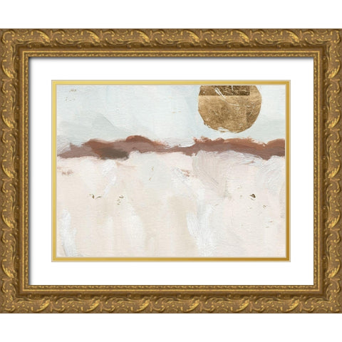Winter Medallion II Gold Ornate Wood Framed Art Print with Double Matting by Green, Jacob