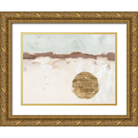 Winter Medallion III Gold Ornate Wood Framed Art Print with Double Matting by Green, Jacob