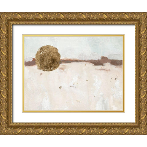 Winter Medallion IV Gold Ornate Wood Framed Art Print with Double Matting by Green, Jacob