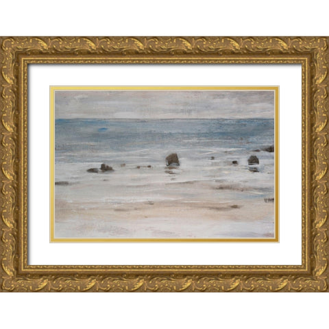 Shimmering Shore I Gold Ornate Wood Framed Art Print with Double Matting by OToole, Tim