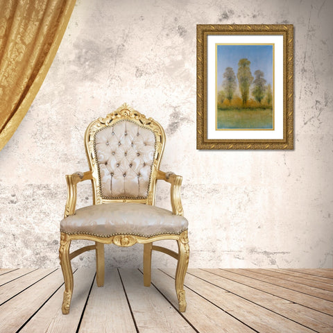 Gilded Trees I Gold Ornate Wood Framed Art Print with Double Matting by OToole, Tim