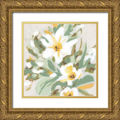 Sunshine Blooms II Gold Ornate Wood Framed Art Print with Double Matting by Vess, June Erica