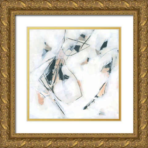 Pink Agate IV Gold Ornate Wood Framed Art Print with Double Matting by Vess, June Erica