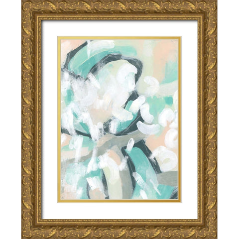 Pastel Break II Gold Ornate Wood Framed Art Print with Double Matting by Vess, June Erica