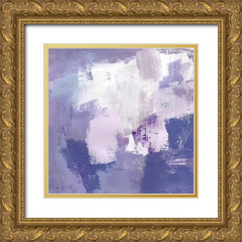 Periwinkle Pastiche I Gold Ornate Wood Framed Art Print with Double Matting by Barnes, Victoria