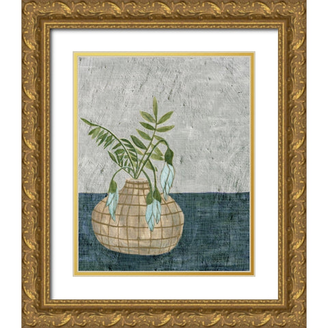 Corner Plant II Gold Ornate Wood Framed Art Print with Double Matting by Wang, Melissa