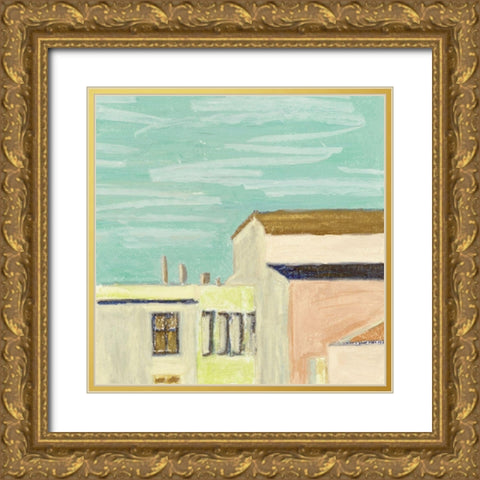 Sunlight and Buildings I Gold Ornate Wood Framed Art Print with Double Matting by Wang, Melissa