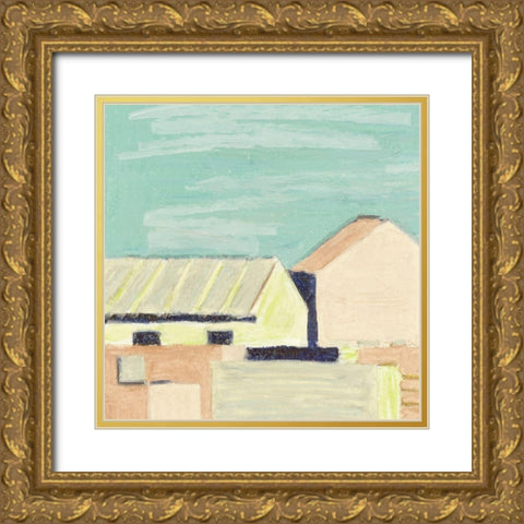 Sunlight and Buildings III Gold Ornate Wood Framed Art Print with Double Matting by Wang, Melissa
