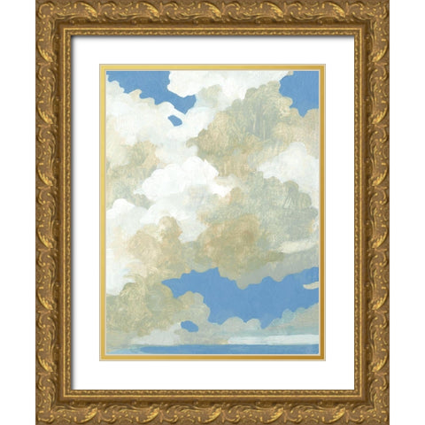 Cumulus Drift III Gold Ornate Wood Framed Art Print with Double Matting by Caroline, Emma