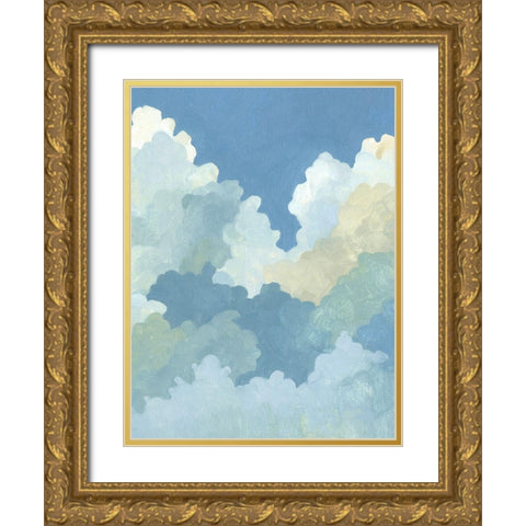 Cumulus Stacks II Gold Ornate Wood Framed Art Print with Double Matting by Caroline, Emma