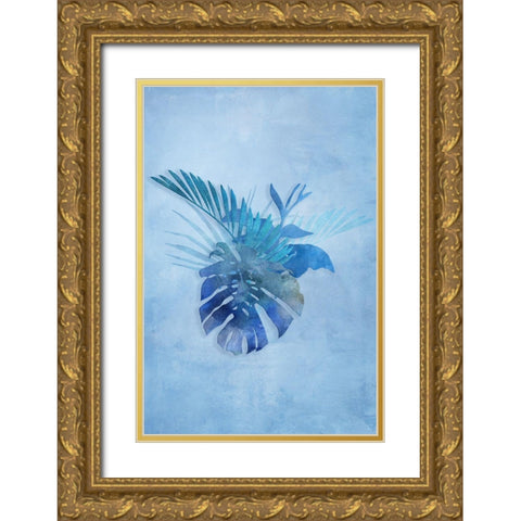 Tropical Night in Blue IV Gold Ornate Wood Framed Art Print with Double Matting by Haase, Andrea