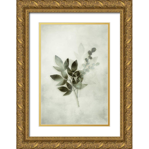 Tropical Night in Green I Gold Ornate Wood Framed Art Print with Double Matting by Haase, Andrea