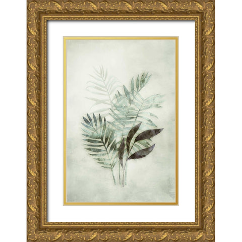 Tropical Night in Green III Gold Ornate Wood Framed Art Print with Double Matting by Haase, Andrea