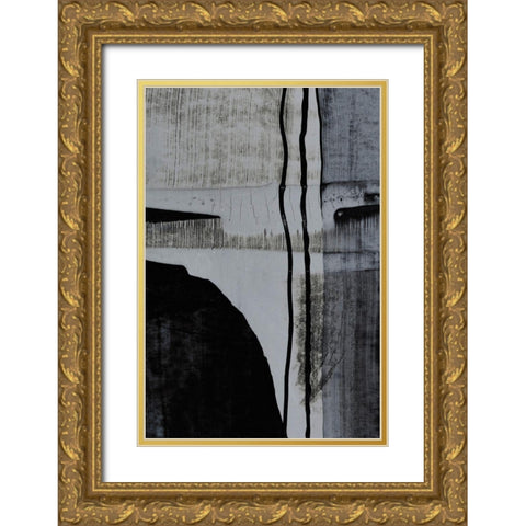 Motif I Gold Ornate Wood Framed Art Print with Double Matting by Aryai, Sia