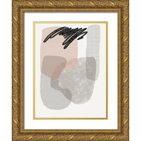 Plaid Blanket II Gold Ornate Wood Framed Art Print with Double Matting by Holman, Nicholas