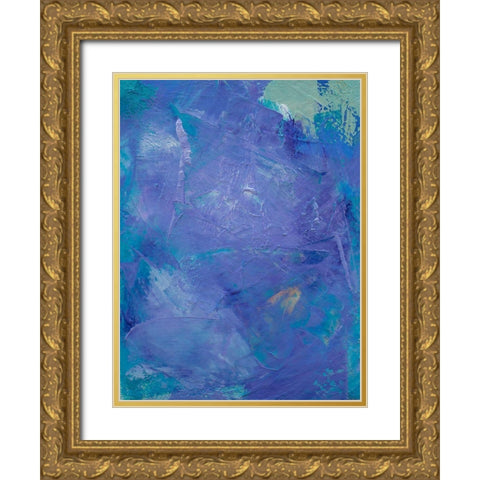 Lavender Peri III Gold Ornate Wood Framed Art Print with Double Matting by Guererra, Teodora
