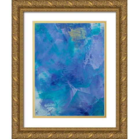 Lavender Peri IV Gold Ornate Wood Framed Art Print with Double Matting by Guererra, Teodora