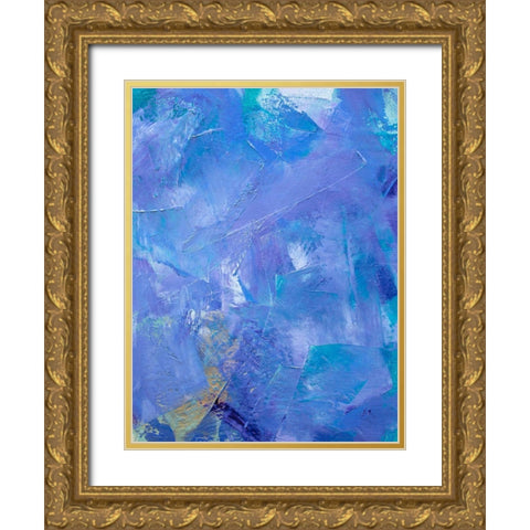 Lavender Peri V Gold Ornate Wood Framed Art Print with Double Matting by Guererra, Teodora