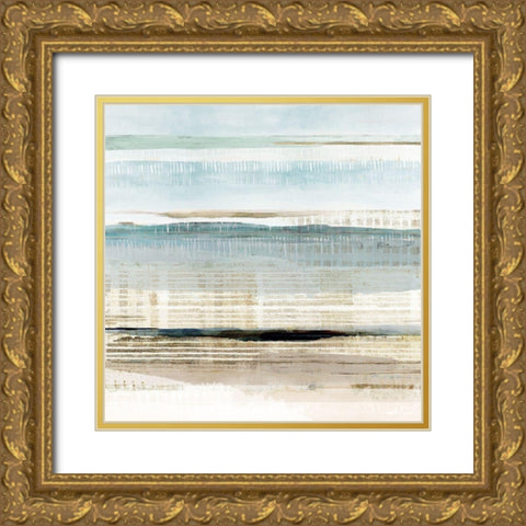 Water Marks II Gold Ornate Wood Framed Art Print with Double Matting by Kouta, Flora
