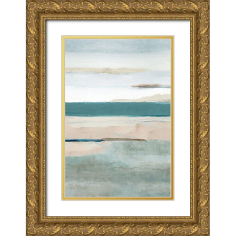 Allonby II Gold Ornate Wood Framed Art Print with Double Matting by Kouta, Flora