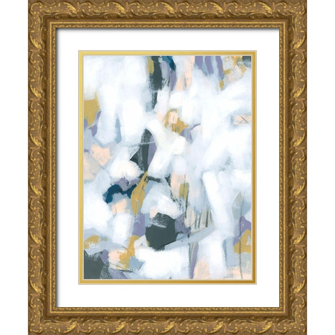 Periwinkle Shadow I Gold Ornate Wood Framed Art Print with Double Matting by Vess, June Erica