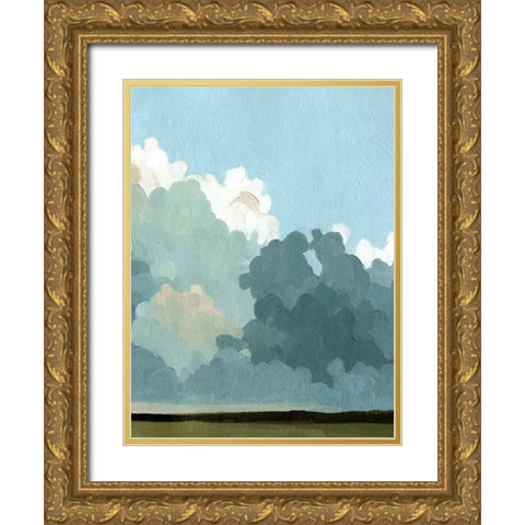 Cumulus Terrain II Gold Ornate Wood Framed Art Print with Double Matting by Caroline, Emma
