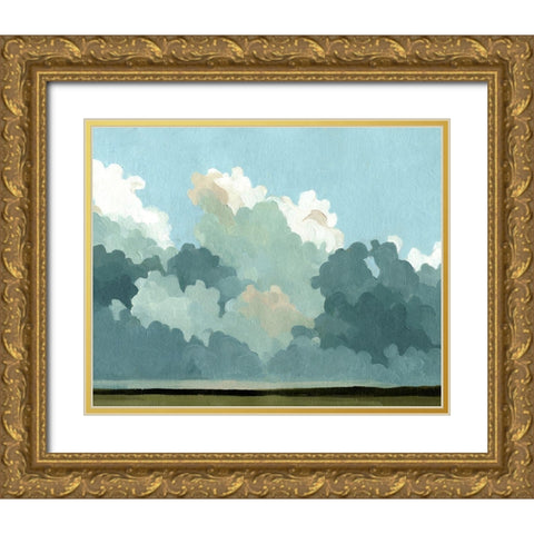 Cumulus Terrain III Gold Ornate Wood Framed Art Print with Double Matting by Caroline, Emma
