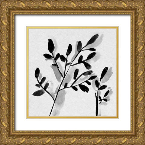Sprouting I Gold Ornate Wood Framed Art Print with Double Matting by Wang, Melissa