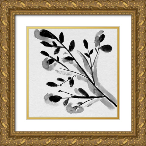 Sprouting II Gold Ornate Wood Framed Art Print with Double Matting by Wang, Melissa