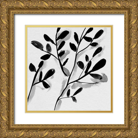 Sprouting III Gold Ornate Wood Framed Art Print with Double Matting by Wang, Melissa