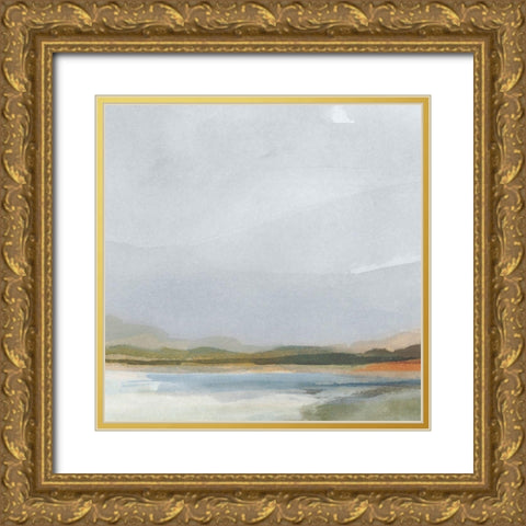 Halcyon Countryside II Gold Ornate Wood Framed Art Print with Double Matting by Barnes, Victoria