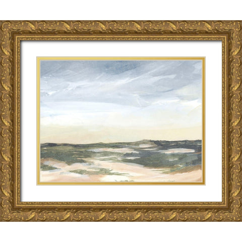 Stormy Sandbar I Gold Ornate Wood Framed Art Print with Double Matting by Parker, Jennifer Paxton