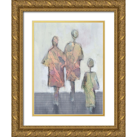 Oblivious I Gold Ornate Wood Framed Art Print with Double Matting by Moore, Regina