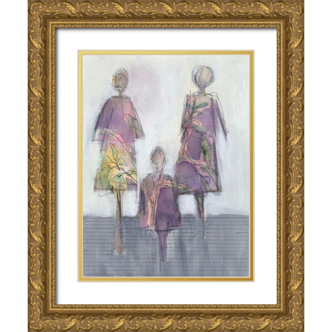 Oblivious II Gold Ornate Wood Framed Art Print with Double Matting by Moore, Regina