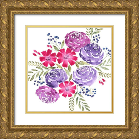 Dreaming of Flowers II Gold Ornate Wood Framed Art Print with Double Matting by Moore, Regina
