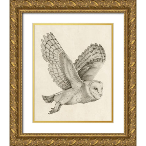 Night Owl II Gold Ornate Wood Framed Art Print with Double Matting by Popp, Grace