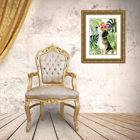 Coastal Canines II Gold Ornate Wood Framed Art Print with Double Matting by Popp, Grace