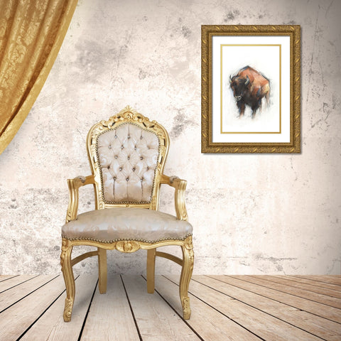 Sienna Animal Study I Gold Ornate Wood Framed Art Print with Double Matting by Harper, Ethan
