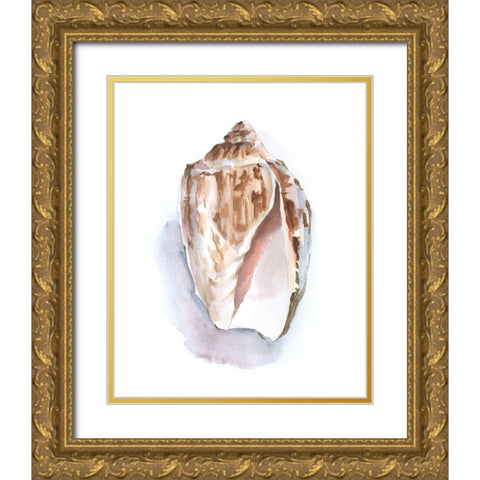 Pastel Shell Collection II Gold Ornate Wood Framed Art Print with Double Matting by Harper, Ethan