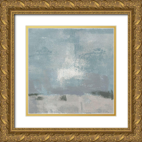 Gris Abstrait II Gold Ornate Wood Framed Art Print with Double Matting by Green, Jacob