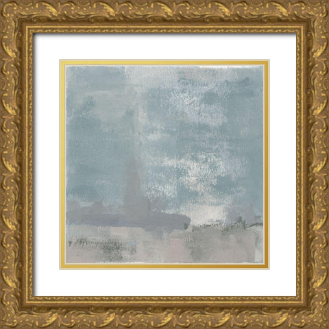 Gris Abstrait III Gold Ornate Wood Framed Art Print with Double Matting by Green, Jacob